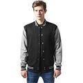 Urban Classics Men's Varsity Jacket, Multicoloured (Black/Grey), X-Large