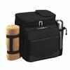 Picnic at Ascot London Picnic Cooler, Stainless Steel in Black | 13 H x 14 W x 10 D in | Wayfair 526CX-L