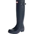 Hunter Womens Wellington Boots Original Tall Gloss Snow Wellies Ladies - Navy - 7