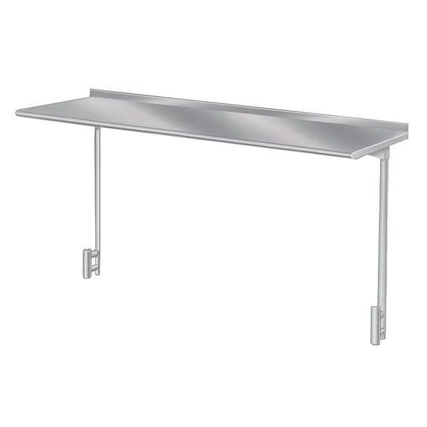 Advance Tabco PT-12S-120 Smart Fabrication 12" x 120" Splash Mount Stainless Steel Shelf