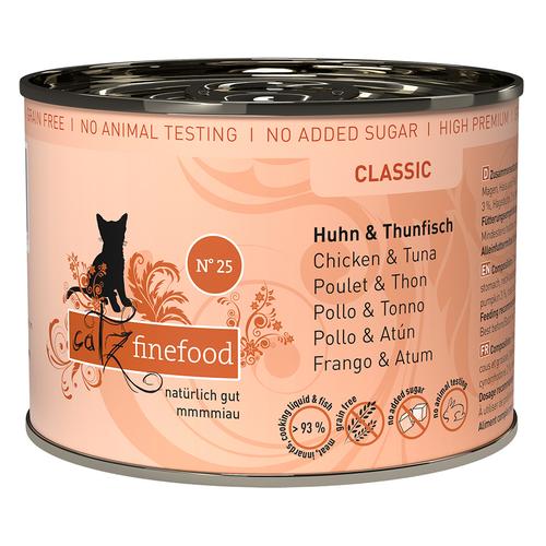 6x200g in der Dose, Huhn & Thunfisch catz finefood Katzenfutter nass