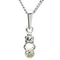 InCollections Damen-Anhänger 925/000 Sterlingsilber mit Zirkonia limette inklusive Panzerkette 45 cm 5420200003401