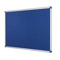 Bi-Office Notice Board Fire Retardant, Blue Felt, Maya Aluminium Frame, 180 x 120 cm