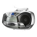 Karcher RR 510(N) - tragbares CD Radio (CD Player mit Kassette, FM Radio, Boombox, kleiner Kinder CD Spieler, MP3-Player, USB, Stereoanlage, Kompaktanlage, Batterie/Netzbetrieb)