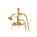 Strom Living Triple Handle Deck Mounted Roman Tub Faucet w/ Diverter & Handshower in Yellow | 9.75 H in | Wayfair P0402S