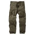 German Moleskin Trousers - Olive/Grey (34)