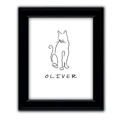 Personalized Cat Line Drawing Artwork - Grandin Ro...