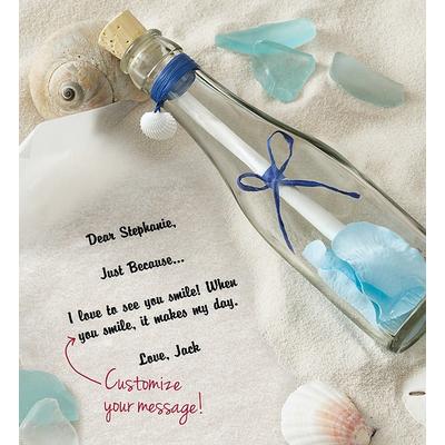 1-800-Flowers Everyday Gift Delivery Personalized Message In A Bottle Just Because Blue | Happiness Delivered To Their Door