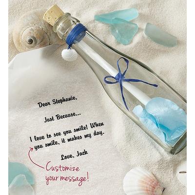 1-800-Flowers Everyday Gift Delivery Personalized Message In A Bottle Just Because Blue | Happiness Delivered To Their Door