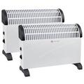 2 X 2000W Portable Electric Thermostat CONVECTOR Heater Winter 2KW Wall Mounted Fan