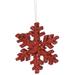 Vickerman 33098 - 8" Red Outdoor Glitter Snowflake Christmas Tree Ornament (L134403)