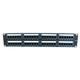 rhinocables CAT6 Network Patch Panel Rack Holder Mountable RJ45 Ethernet Hub for 19" Racks for Wiring, Cables and Network Management (48 Port)
