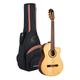 Ortega Guitars Slim Neck Konzertgitarre Performer Series Elektro-akustische 4/4 Gitarre, Natur Inklusive Gigbag (RCE138SN)