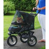 Pet Gear No-Zip NV Pet Stroller for Cats/Dogs, Easy Entry, Gel-Filled Tires, Plush Pad, Cover Incl. in Black | 42 H x 13 W x 30 D in | Wayfair