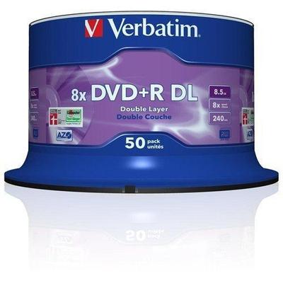 Verbatim DVD+R DL 8.5GB 8X 50 pk spindl