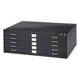 Safco Products Company Five-Drawer Flat File Filing Cabinet Metal in Black | 16.5 H x 40.5 W x 29.5 D in | Wayfair 4994BLR