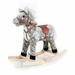 Happy Trails Haley Horse Rocker, Wood in Gray/White | 18.8 H x 13.5 W x 28.5 D in | Wayfair 80-RX313