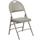 Flash Furniture HA-MC705AV-3-GY-GG Gray Metal Folding Chair with 1&quot; Padded Vinyl Seat - with Easy-Carry Handle