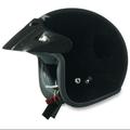 AFX FX-75 Solid Open Face Motorcycle Helmet Black MD