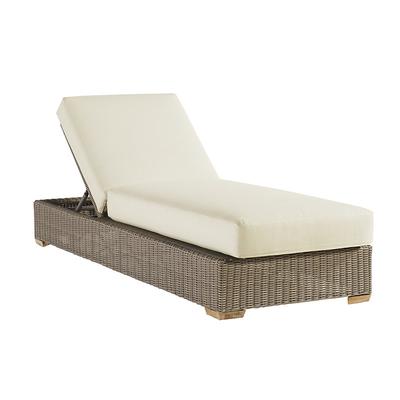 Navio Chaise Replacement Cushion - Box Edge, Canvas Sand Sunbrella - Ballard Designs