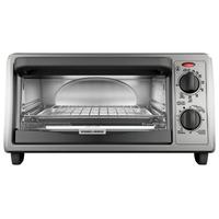 Black & Decker 4-Slice Toaster Oven - Black/Stainless-Steel - TO1322SBD