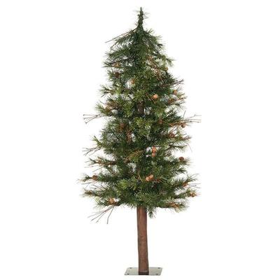 Vickerman 11711 - 4' x 26" Artificial Mixed Country Alpine with Pine Cones and Grapevines Christmas Tree (A801940)