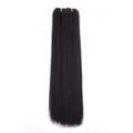 Hair By Misstresses Black 18-inch Silky Straight Human Hair and Synthetic Fibre Blend Clip in Hair Extensions Pack of 10 Wefts