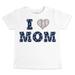 Toddler Tiny Turnip White Atlanta Braves Heart Mom T-Shirt