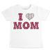 Toddler Tiny Turnip White Cincinnati Reds Heart Mom T-Shirt