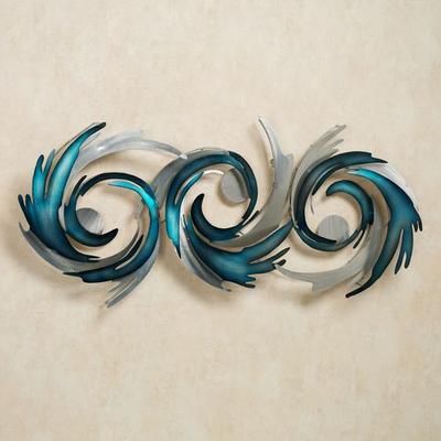 Perfect Storm Metal Wall Sculpture Blue , Blue