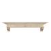 Pearl Mantels The Devonshire Fireplace Mantel Shelf, Rubber in White | 16.75 H x 72 W x 10 D in | Wayfair 416-72