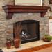 Pearl Mantels The Auburn Fireplace Mantel Shelf, Rubber in Black | 15 H x 60 W x 10 D in | Wayfair 495-60-70