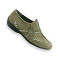 Blair Women's “Kelly” Faux Suede Slip-Ons by Classique® - Green - 11 - Medium