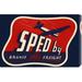 Global Gallery 'Sped by Branif Air Freight' by Retro Travel Vintage Advertisement on Wrapped Canvas in Blue/Red | 20.1 H x 30 W x 1.5 D in | Wayfair