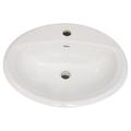 American Standard Aqualyn Ceramic Oval Drop-In Bathroom Sink w/ Overflow in White | 7 H x 17.38 D in | Wayfair 0475047.020