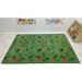 Green 144 x 108 x 0.25 in Area Rug - Kid Carpet Buzzy Bugs Rug Nylon | 144 H x 108 W x 0.25 D in | Wayfair FE713-54A