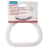 Decko Basics Wall Mounted Towel Ring Plastic in White | Wayfair 38230