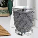 NU Steel Beaded Heart Resin 1.75 Gallon Open Waste Basket in Gray | 10.1 H x 8.3 W x 8.3 D in | Wayfair Beaded Heart / BHT8H