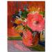 Trademark Fine Art 'Coral Glitter' by Sheila Golden Painting Print on Canvas in Red | 24 H x 18 W x 2 D in | Wayfair SG007-C1824GG