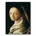 Trademark Fine Art "Portrait of a Young Woman" by Jan Vermeer Painting Print on Canvas in Black | 24 H x 18 W x 2 D in | Wayfair BL0611-C1824GG