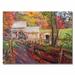 Trademark Fine Art 'Memories of Autumn' by David Lloyd Glover Framed Painting Print on Canvas in White | 30 H x 47 W x 2 D in | Wayfair