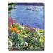 Trademark Fine Art "Sailboat Bay Garden" by David Lloyd Glover Painting Print on Canvas Metal in Blue/Green/Yellow | 32 H x 26 W x 2 D in | Wayfair