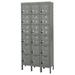 Hallowell ReadyBuilt 6 Tier 3 Wide Locker Metal in Gray/White | 78 H x 36 W x 12 D in | Wayfair URB3228-6A-HG