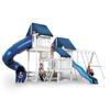 Kidwise Congo Monkey White & Sand Playsystem 4 Wooden in Brown/White | 153 H x 288 W x 168 D in | Wayfair MKY-4-SB-WH