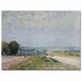Trademark Fine Art "Road to Montbuisson at Louveciennes" by Alfred Sisley Painting Print on Canvas in White/Black | 35 H x 47 W x 2 D in | Wayfair