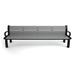 Frog Furnishings Heritage Recycled Plastic Park Outdoor Bench Plastic in Black | 30 H x 96 W x 22 D in | Wayfair PB8GRABFHER