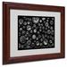 Trademark Fine Art "Black & White Buttons" by Patty Tuggle Matted Framed Graphic Art Canvas, Wood in Black/Gray | 16 H x 20 W x 0.5 D in | Wayfair