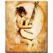 Trademark Fine Art 'Soft Guitar' by Joarez Painting Print on Canvas in Brown | 24 H x 18 W x 2 D in | Wayfair MA0126-C1824GG