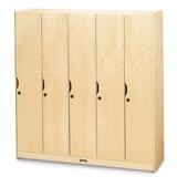 Jonti-Craft® 1 Tier 5 Wide Locker Wood in Brown/Yellow | 50.5 H x 48 W x 15.5 D in | Wayfair 2621JC