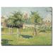 Trademark Fine Art "Woman in the Meadow at Eragny, 1887" by Camille Pissarro Wrapped Canvas Print on Canvas in Blue/Green | Wayfair BL0289-C2632GG